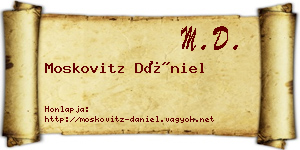 Moskovitz Dániel névjegykártya